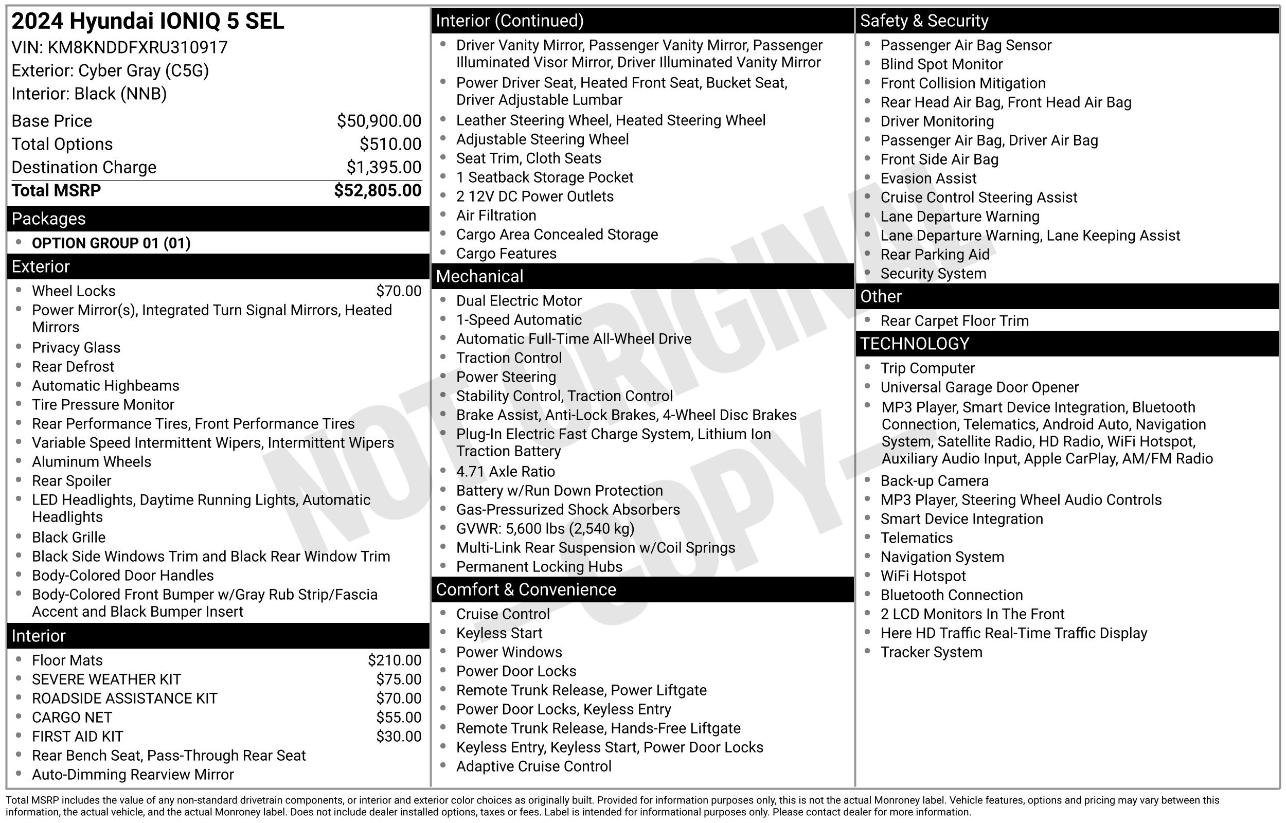 Used 2024 Hyundai IONIQ 5 SEL with VIN KM8KNDDFXRU310917 for sale in Akron, OH