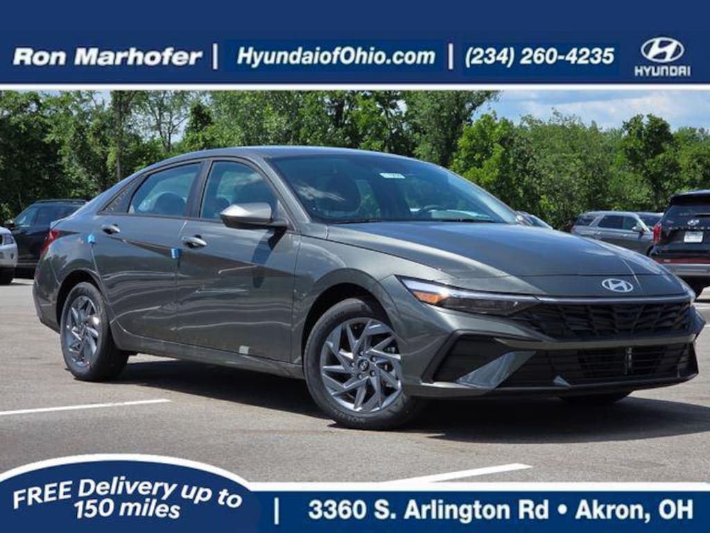 New 2026 Hyundai Elantra Hybrid Blue Sedan