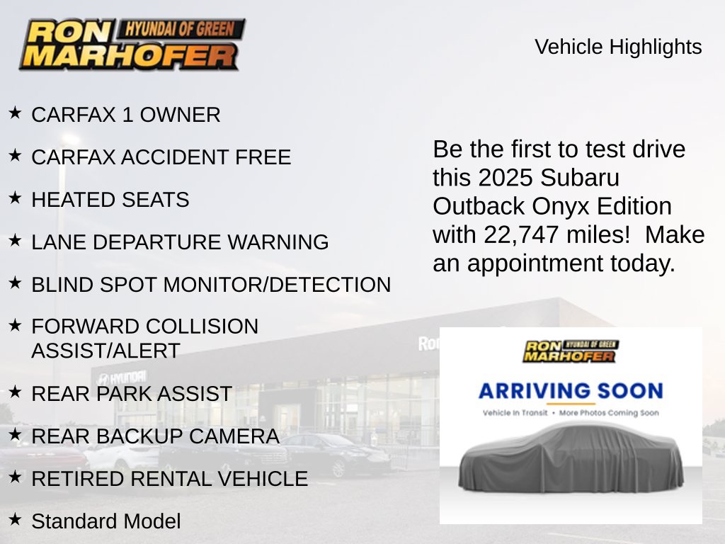 Used 2025 Subaru Outback Onyx Edition SUV