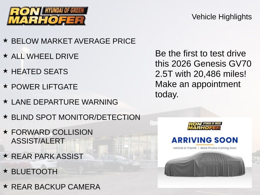 Used 2026 Genesis GV70 2.5T SUV