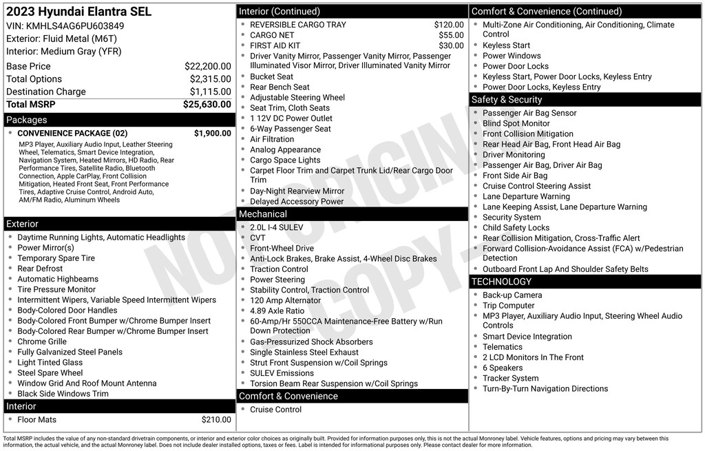 Certified 2023 Hyundai Elantra SEL Sedan