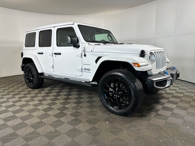Used 2023 Jeep Wrangler 4xe Sahara 4XE with VIN 1C4JJXP64PW529284 for sale in Cuyahoga Falls, OH