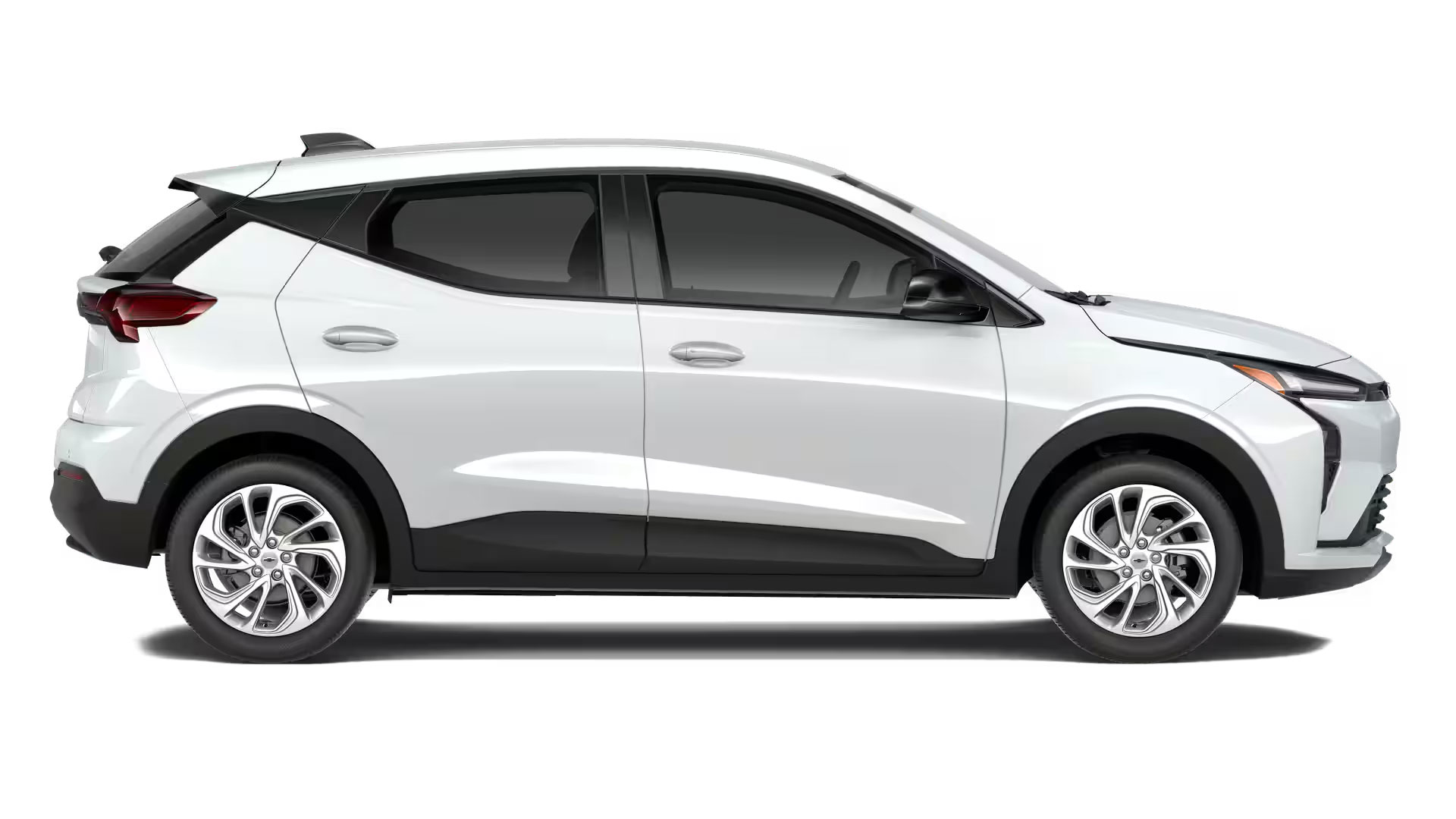 Exterior side view of the 2027 Chevrolet Bolt LT in a neutral color