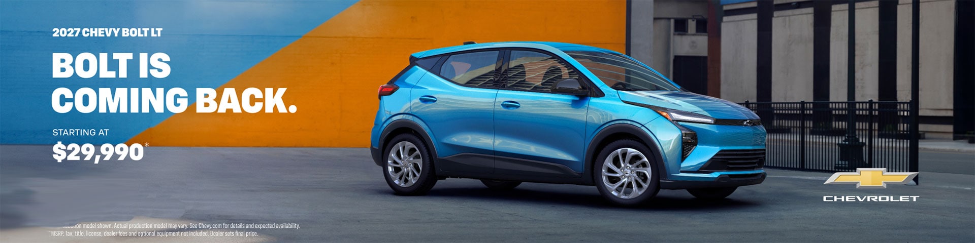 2027 Chevrolet Bolt EV RS Exterior View in Aurora, IL