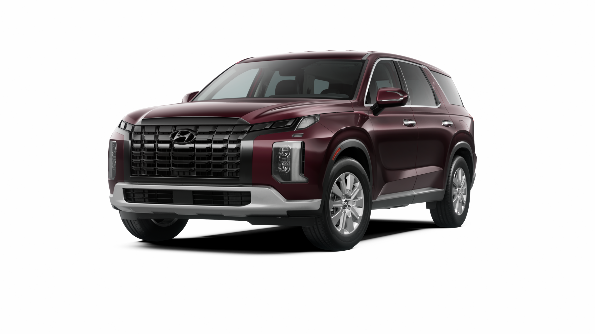2025_Palisade_SE_AWD_SierraBurgundy_Black_Cloth_FrontDrvrAngleWheelTurn_WhiteStudio.png