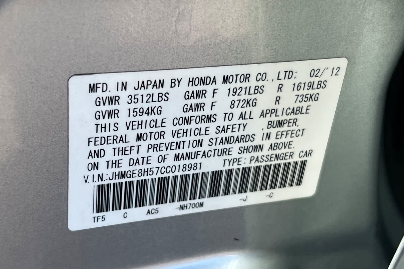 Thumbnail: 2012 Honda Fit - 30