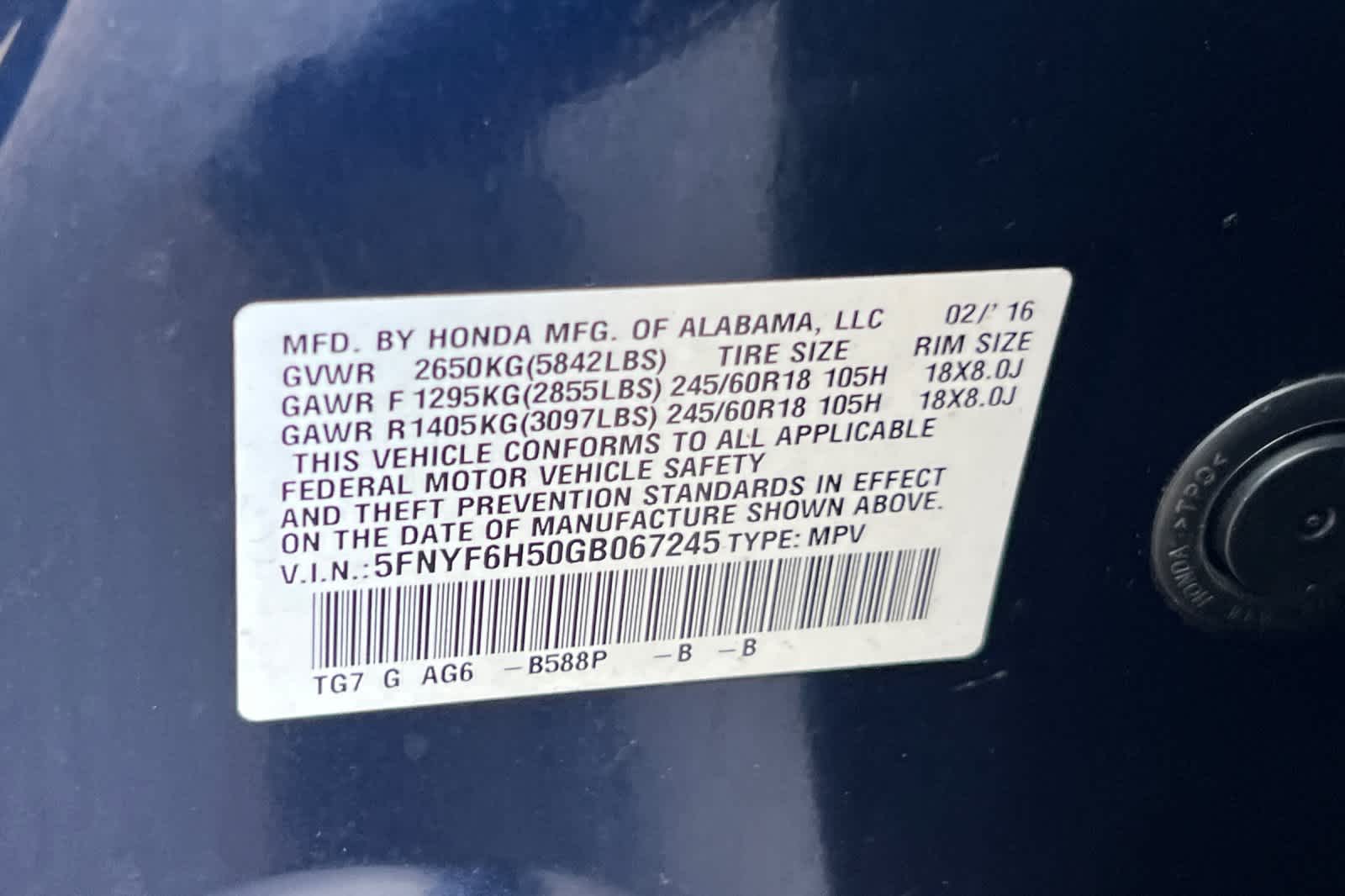 Thumbnail: 2016 Honda Pilot - 31