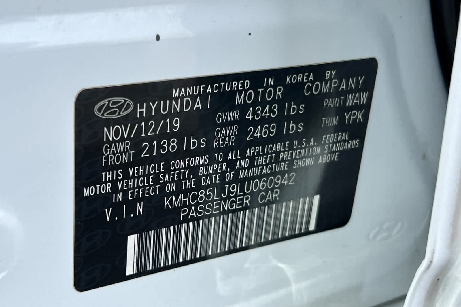 2020 Hyundai Ioniq Limited 30