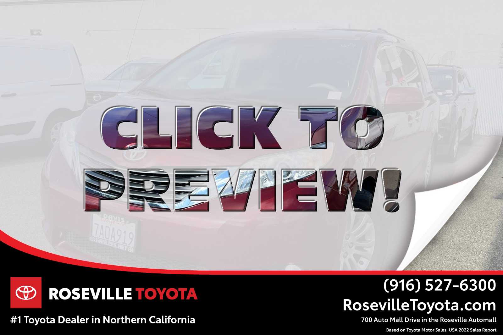 2013 Toyota Sienna XLE -
                Roseville, CA