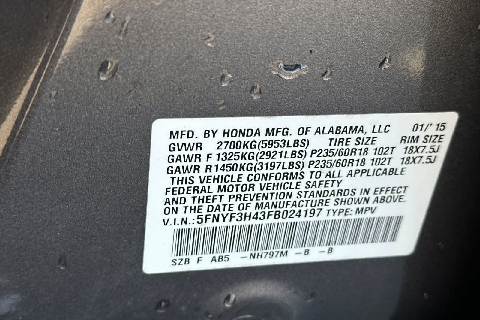 Thumbnail: 2015 Honda Pilot - 33