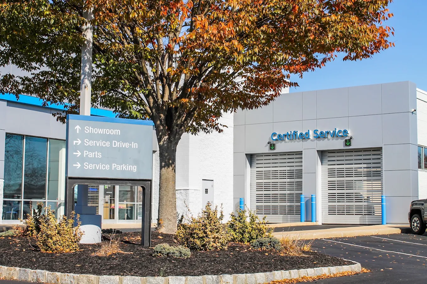 Rossi Chevrolet Certified Service entrance in Washington, New Jersey