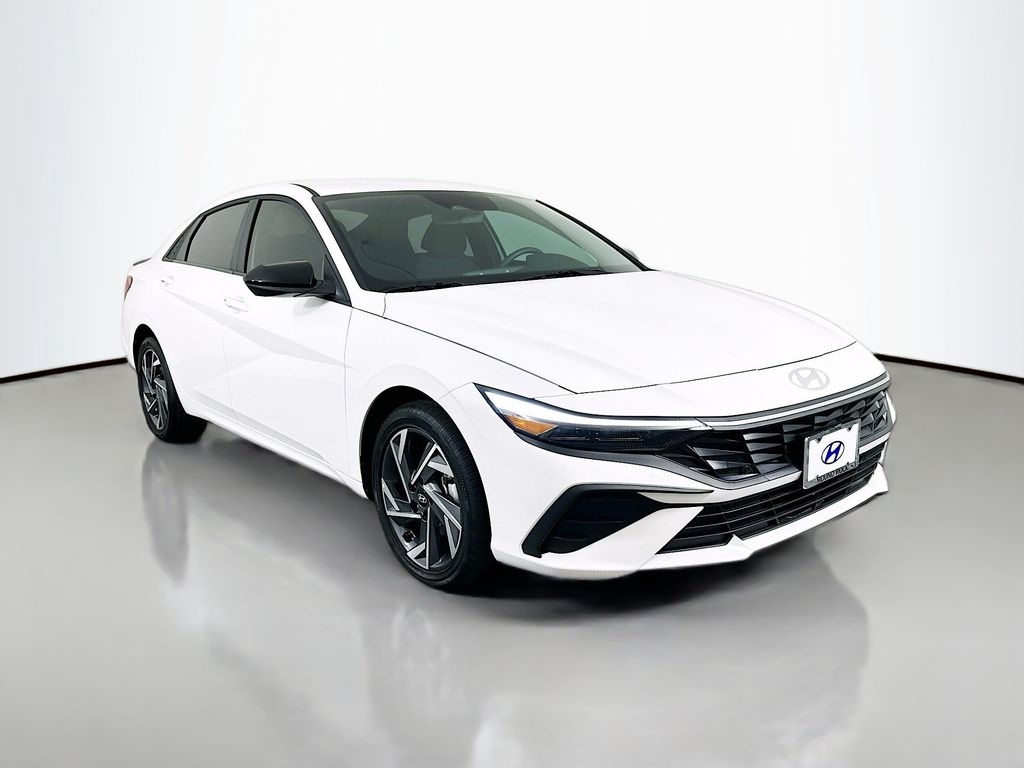 Certified 2025 Hyundai Elantra Hybrid Blue Sedan