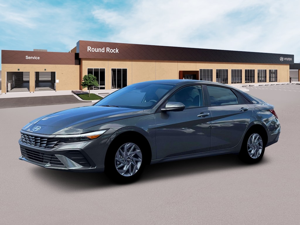 New 2026 Hyundai Elantra Hybrid Blue Sedan
