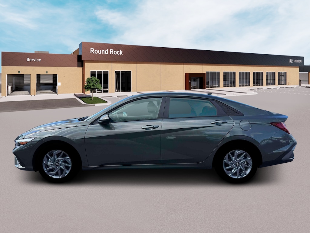 New 2026 Hyundai Elantra Hybrid Blue Sedan