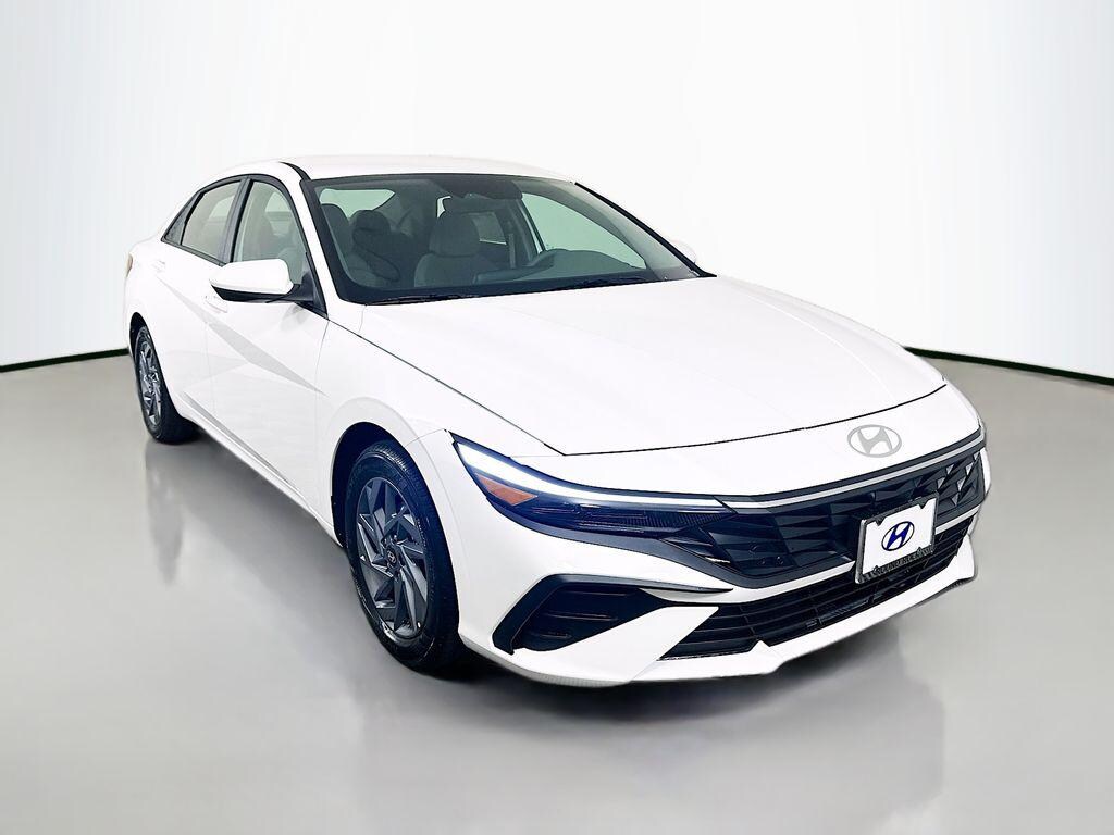 New 2026 Hyundai Elantra Hybrid Blue Sedan