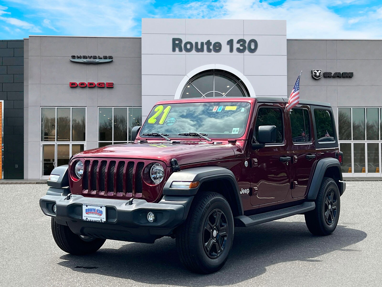 Used 2021 Jeep Wrangler Unlimited Sport S with VIN 1C4HJXDG9MW578908 for sale in Robbinsville, NJ