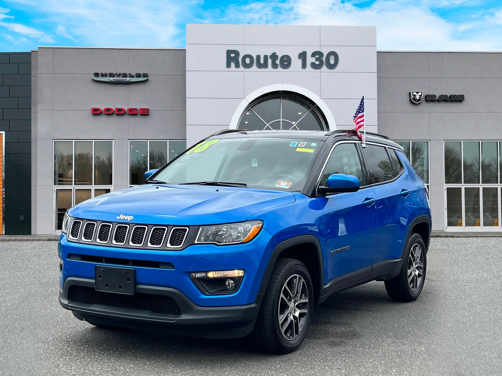 Used 2018 Jeep Compass Latitude with VIN 3C4NJDBB5JT103492 for sale in Robbinsville, NJ