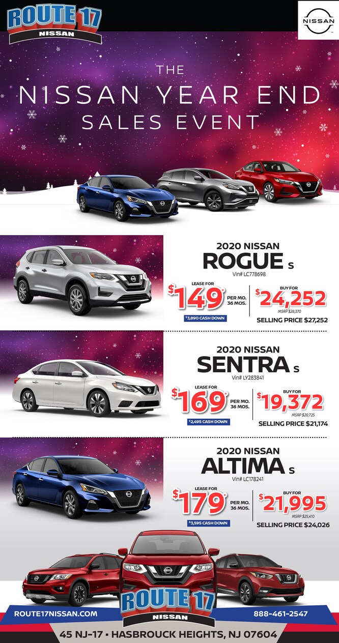 New Vehicle Specials Route 17 Nissan, Hasbrouck Heights, NJ