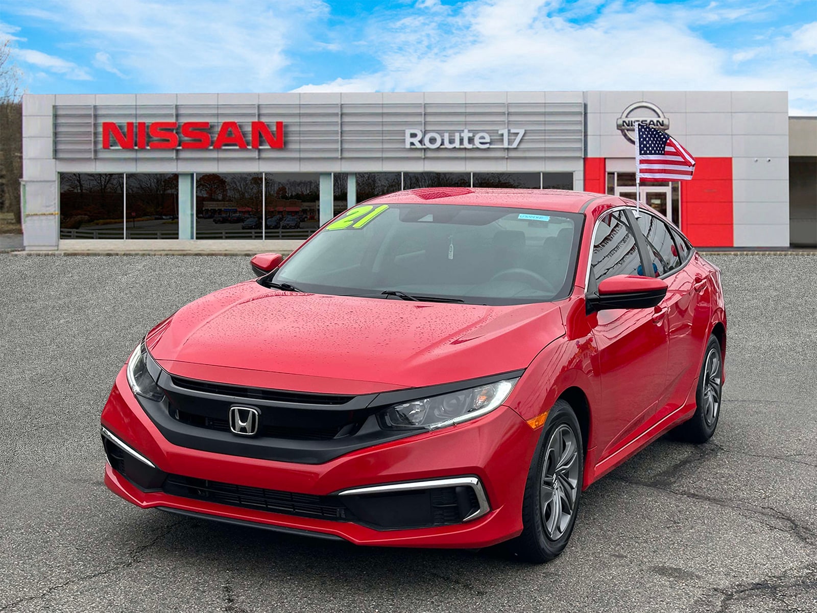 Used 2021 Honda Civic LX with VIN 2HGFC2F6XMH505202 for sale in Hasbrouck Heights, NJ