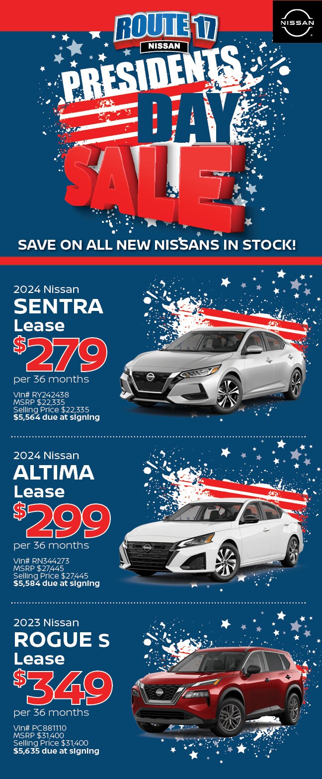 New Vehicle Specials Route 17 Nissan, Hasbrouck Heights, NJ