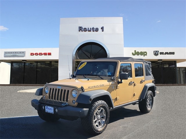 Used 2014 Jeep Wrangler Unlimited Rubicon with VIN 1C4BJWFG2EL115590 for sale in Lawrence Township, NJ