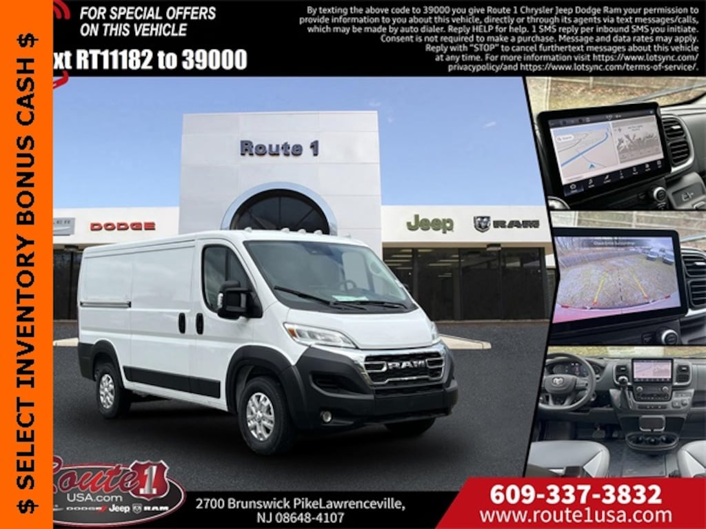 New 2024 Ram ProMaster PROMASTER 3500 SLT CARGO VAN LOW ROOF 136' WB Cargo Van