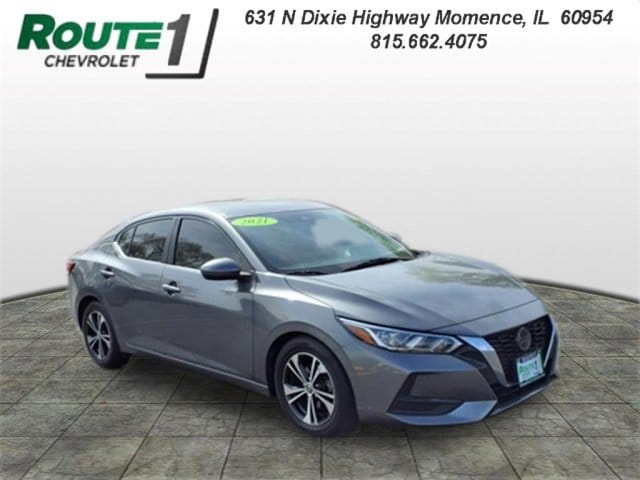 Used 2021 Nissan Sentra SV with VIN 3N1AB8CV1MY256635 for sale in Momence, IL