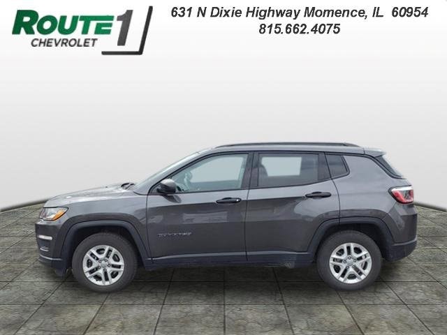 Used 2018 Jeep Compass Sport with VIN 3C4NJCAB2JT500606 for sale in Momence, IL