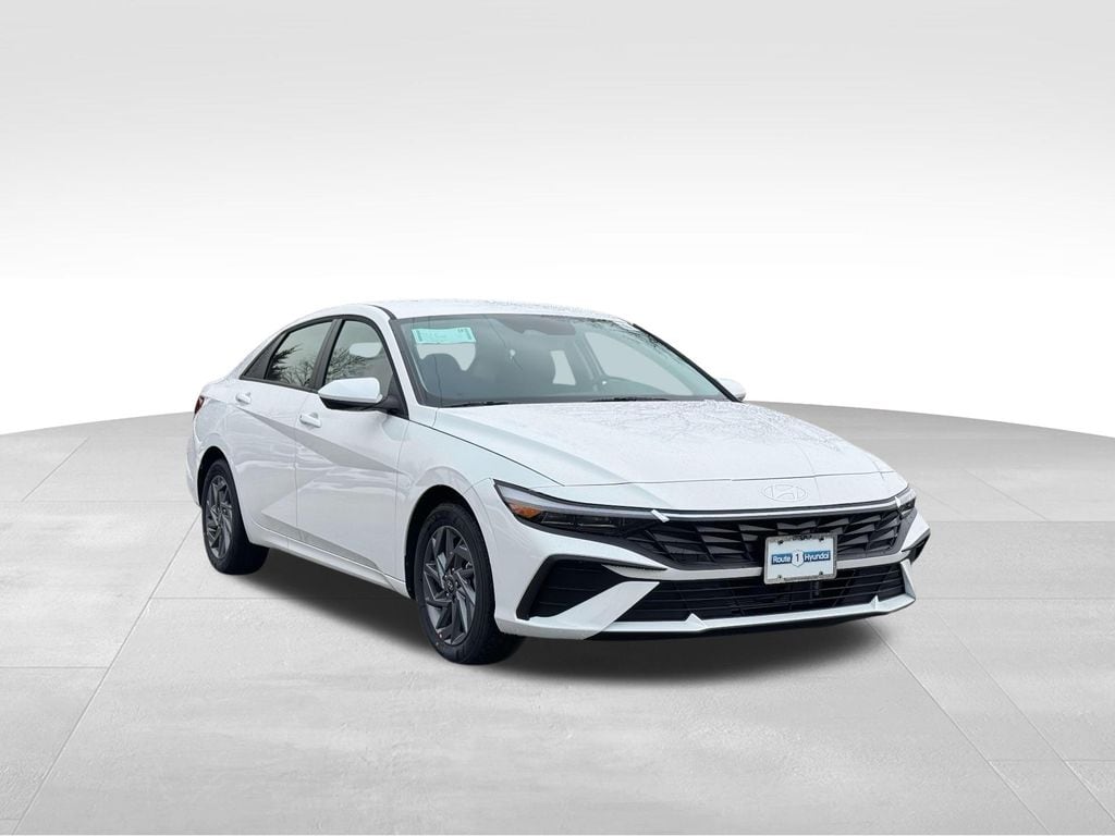 New 2026 Hyundai Elantra Hybrid Blue Sedan