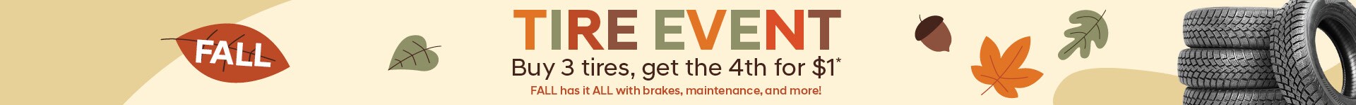 Buy 3 Tires Get the 4th for $1