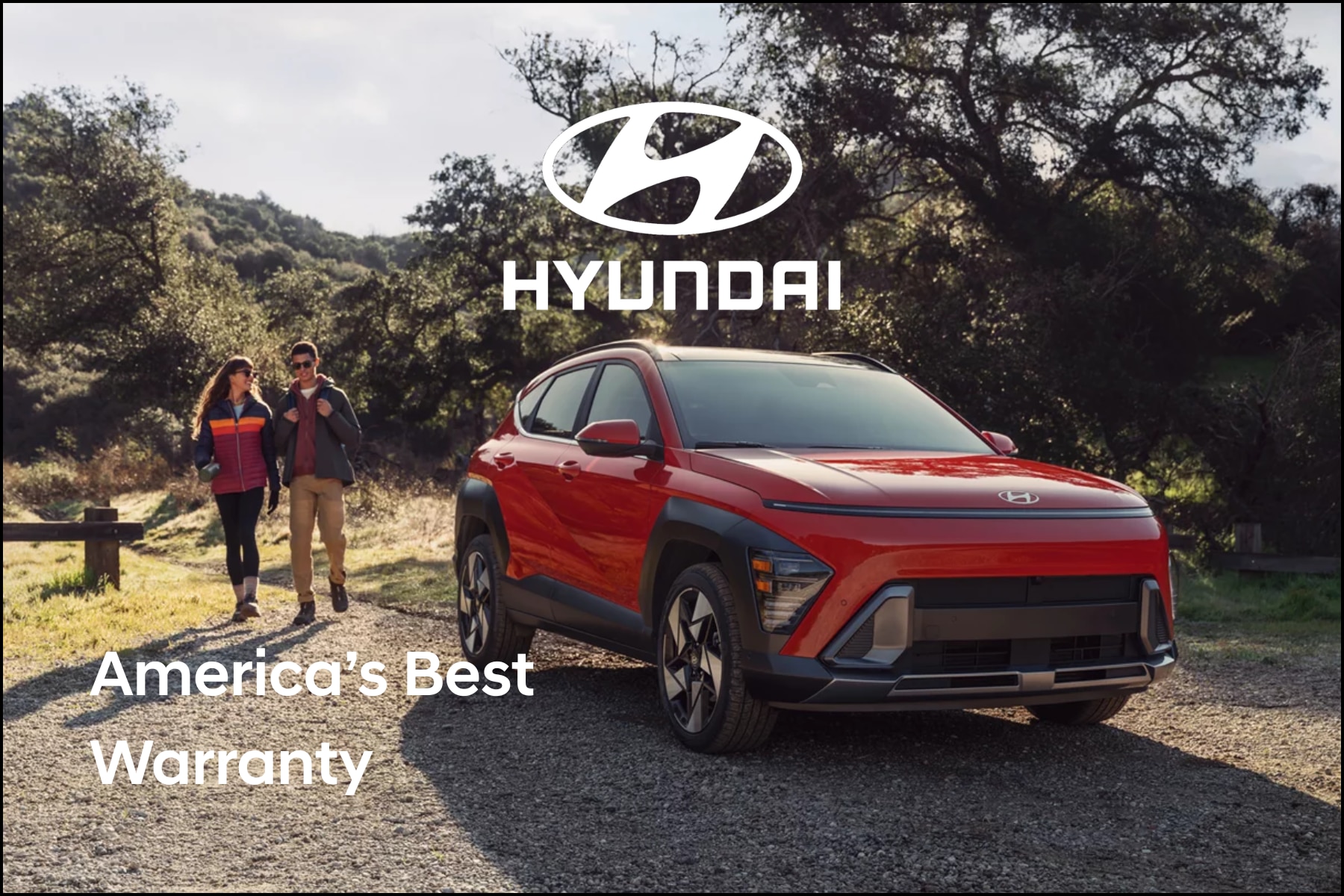 Hyundai America's Best Warranty image featuring family and SUV
