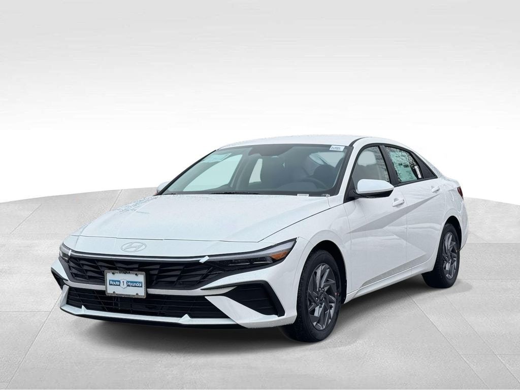 New 2026 Hyundai Elantra Hybrid Blue Sedan