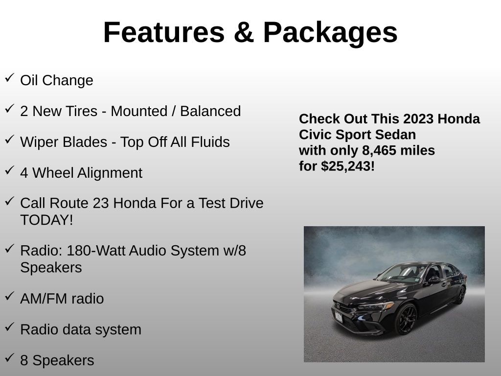 Used 2023 Honda Civic Sport Sedan