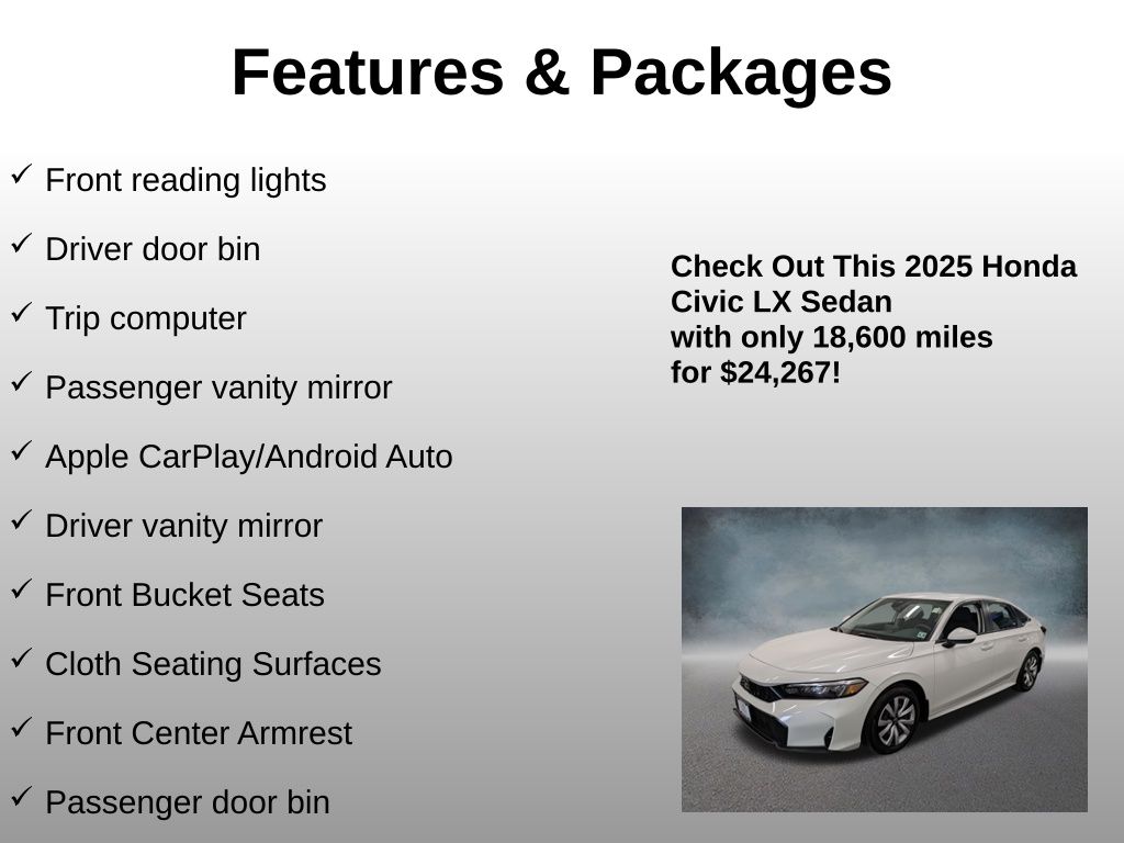 2025 Honda Civic LX - Photo 24