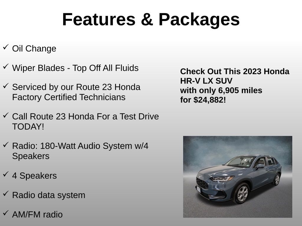 Used 2023 Honda HR-V LX 2WD SUV