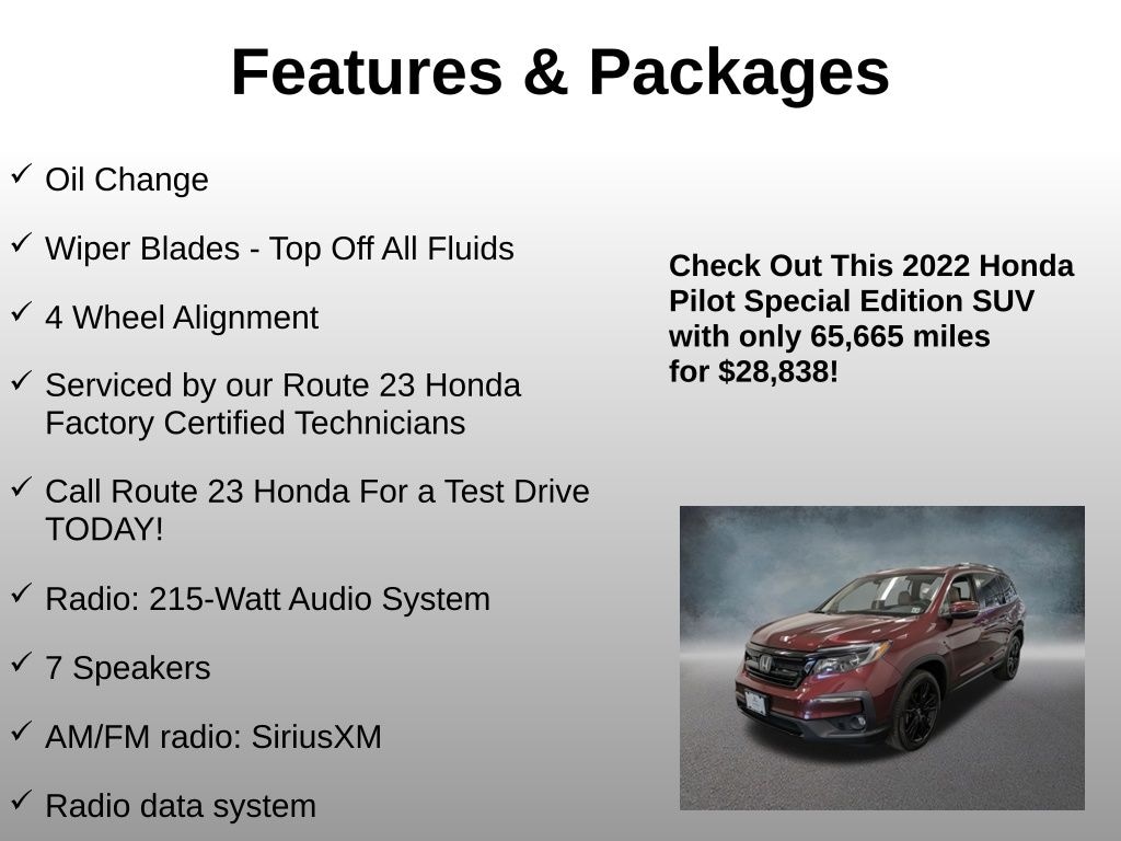 Used 2022 Honda Pilot Special Edition SUV