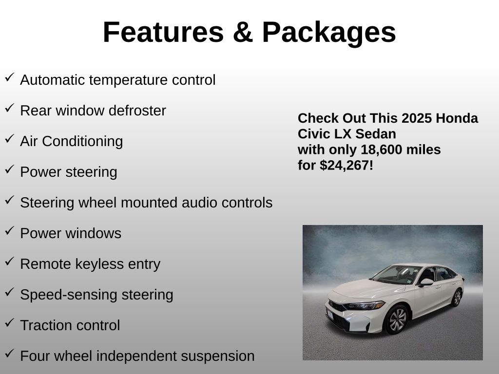 2025 Honda Civic LX - Photo 8