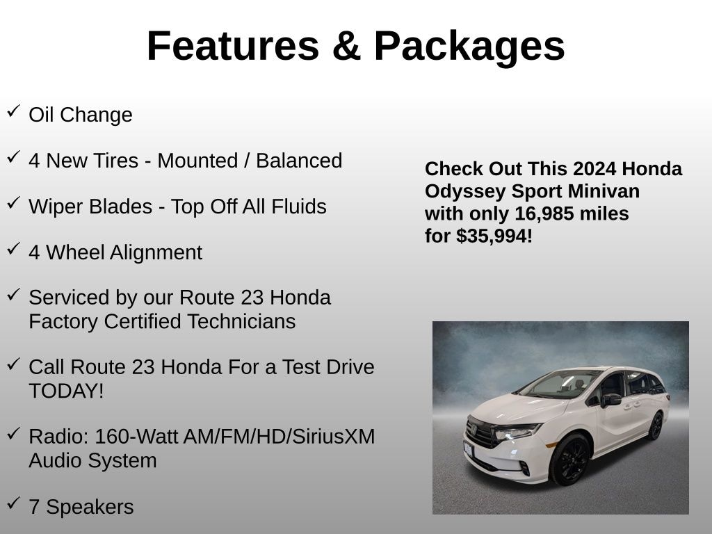 Used 2024 Honda Odyssey Sport Van