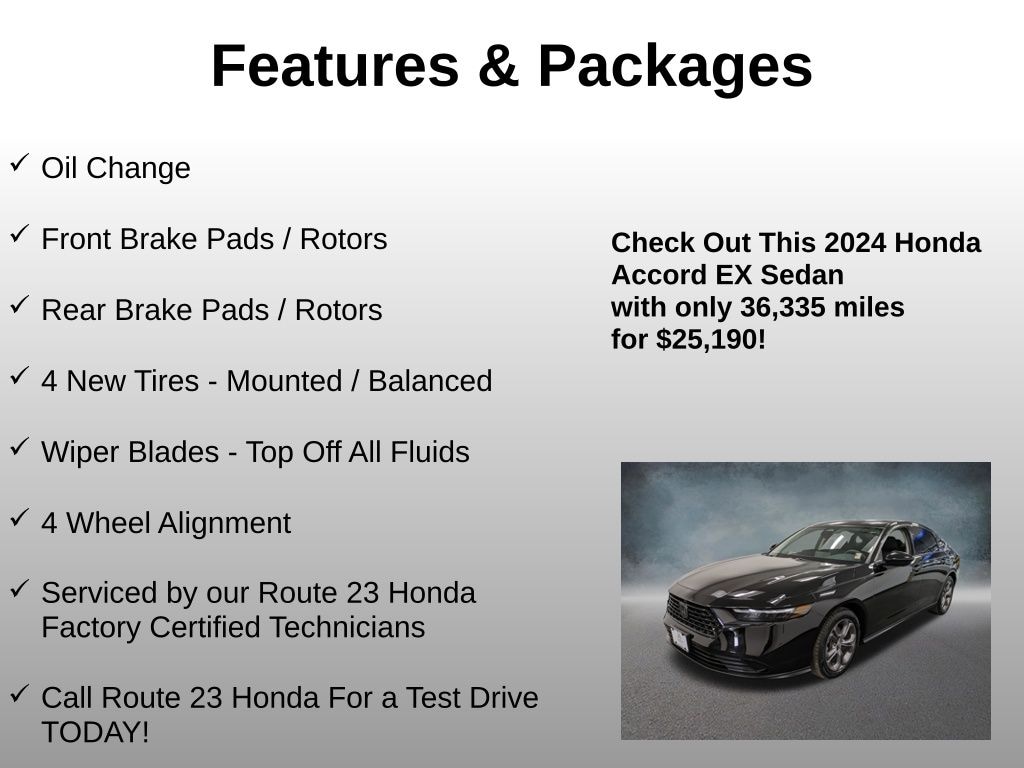 Used 2024 Honda Accord EX Sedan