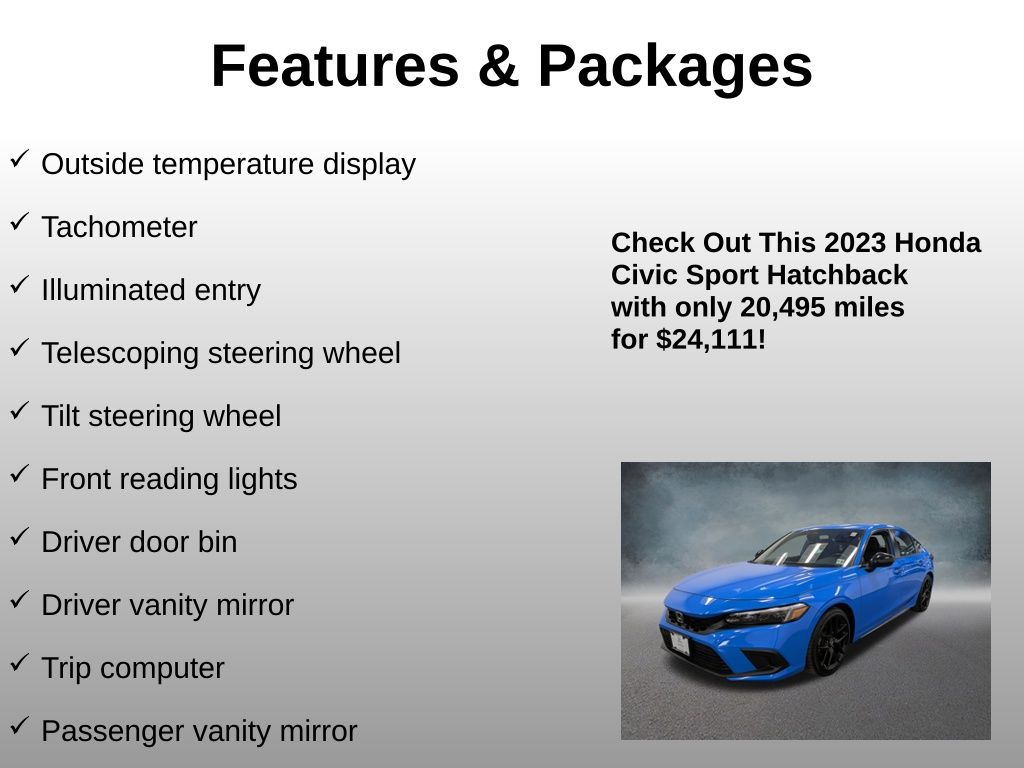 2023 Honda Civic Hatchback Sport - Photo 24