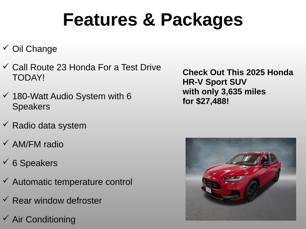 Used 2025 Honda HR-V Sport SUV