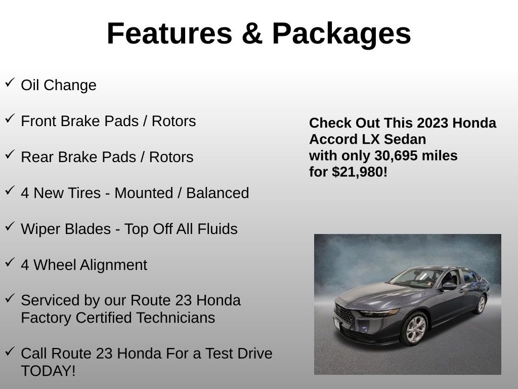 Used 2023 Honda Accord LX Sedan