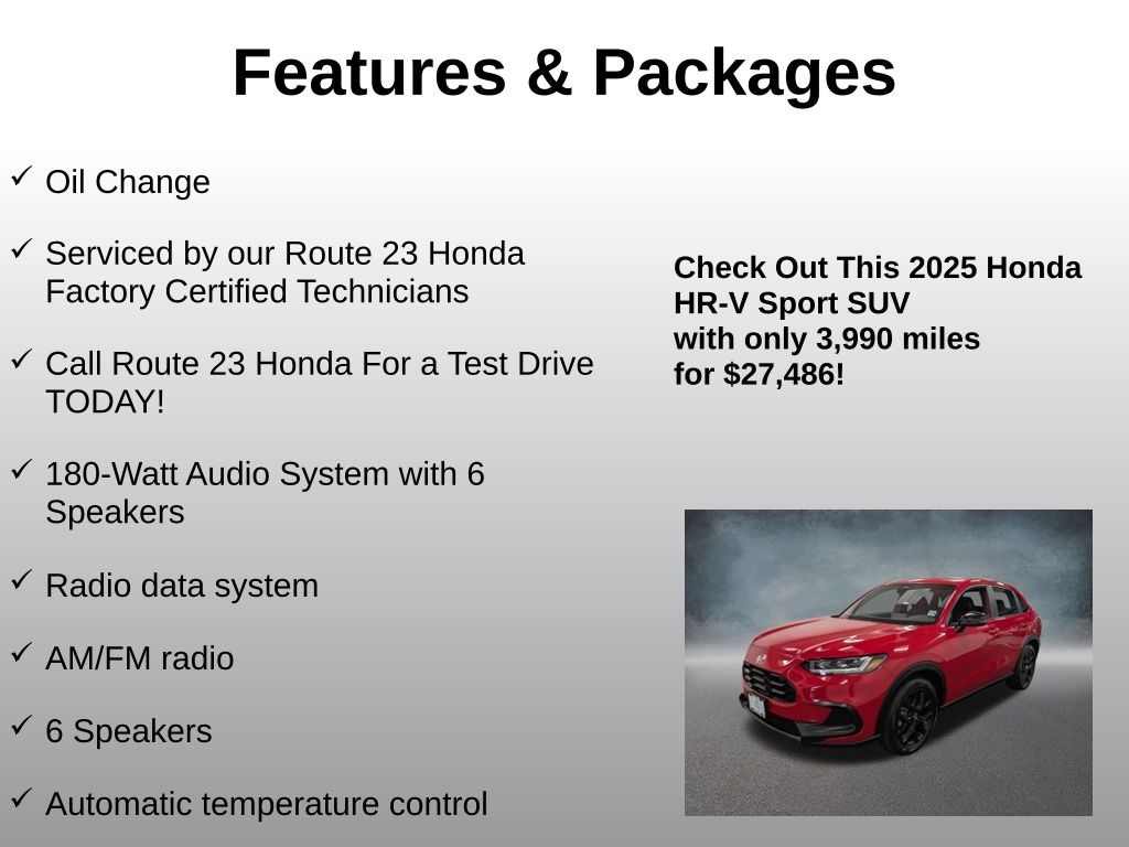 Used 2025 Honda HR-V Sport SUV