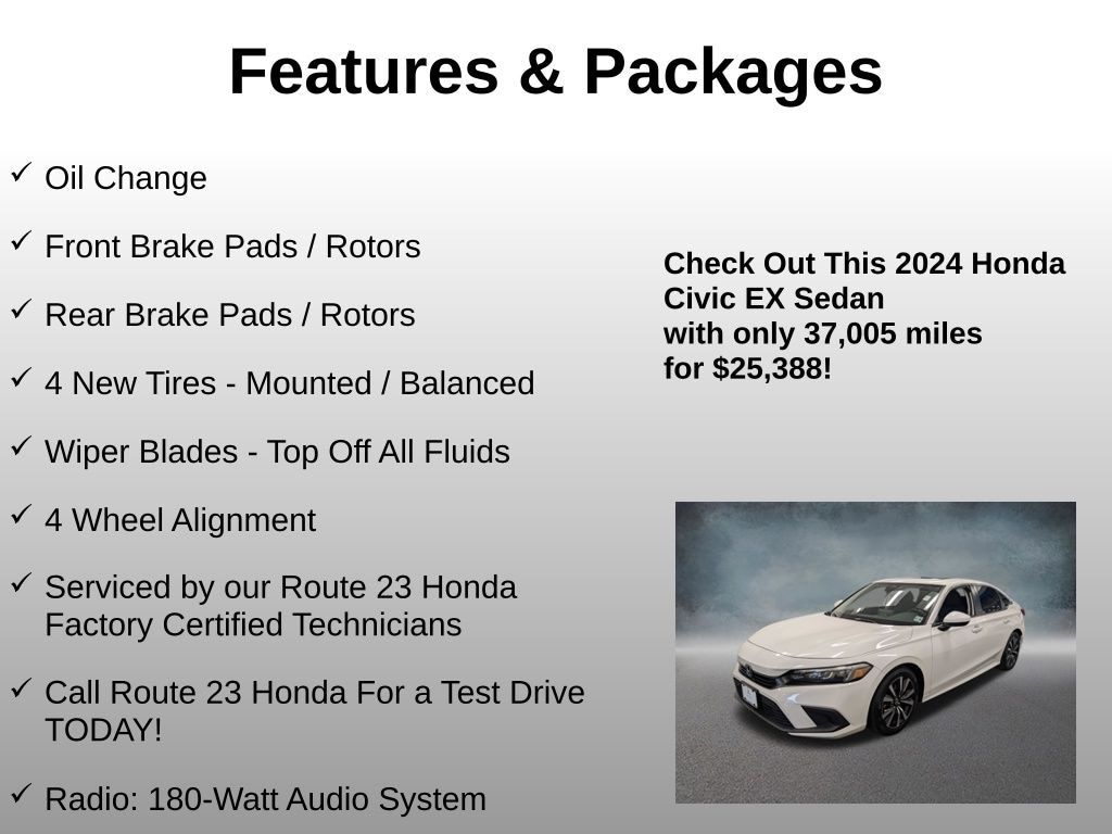 Used 2024 Honda Civic EX Sedan