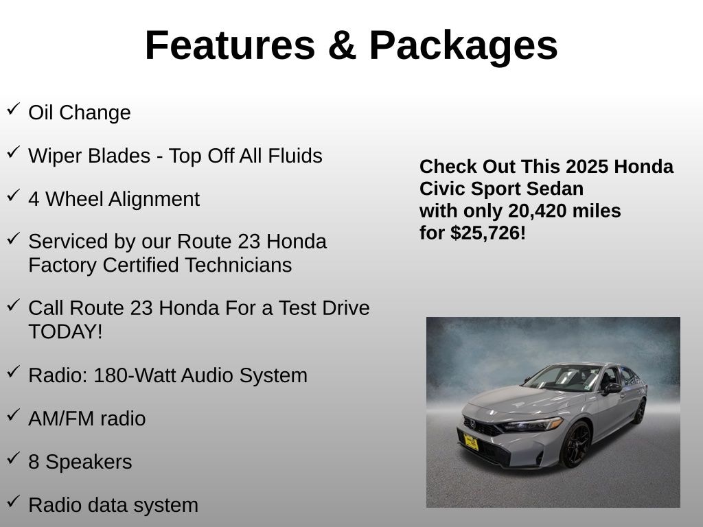Used 2025 Honda Civic Sport Sedan