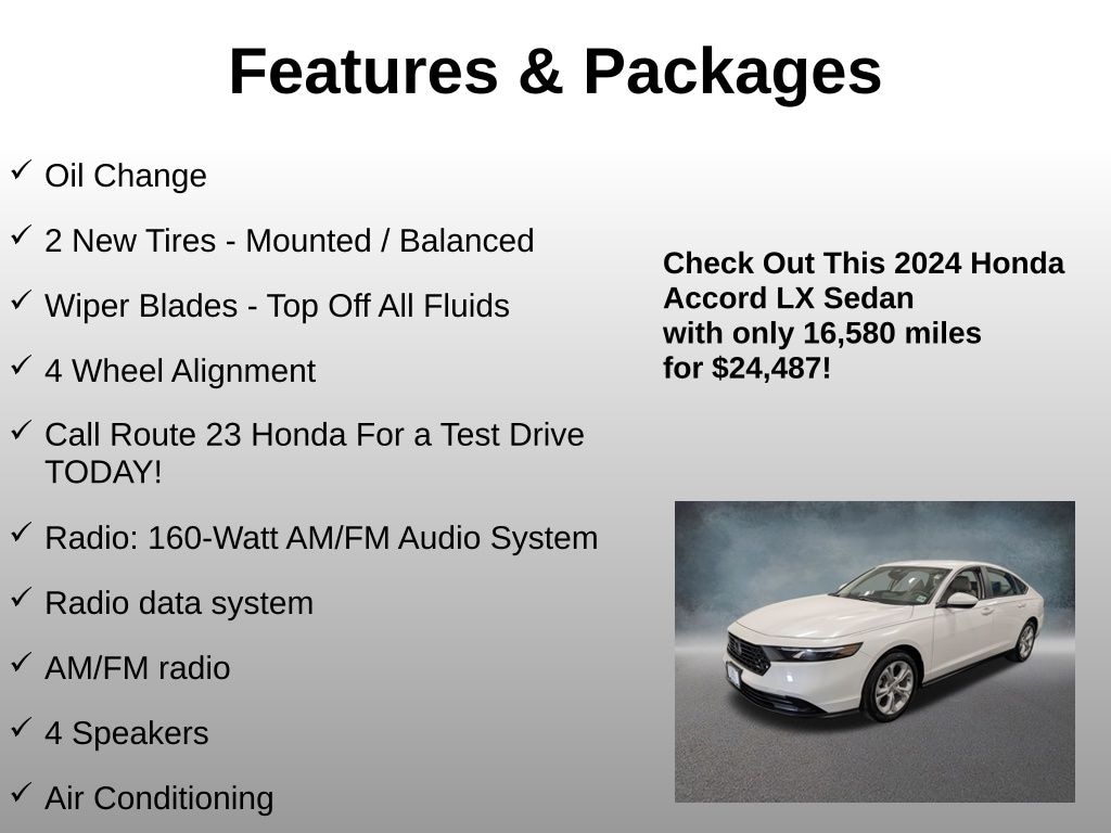 Used 2024 Honda Accord LX Sedan