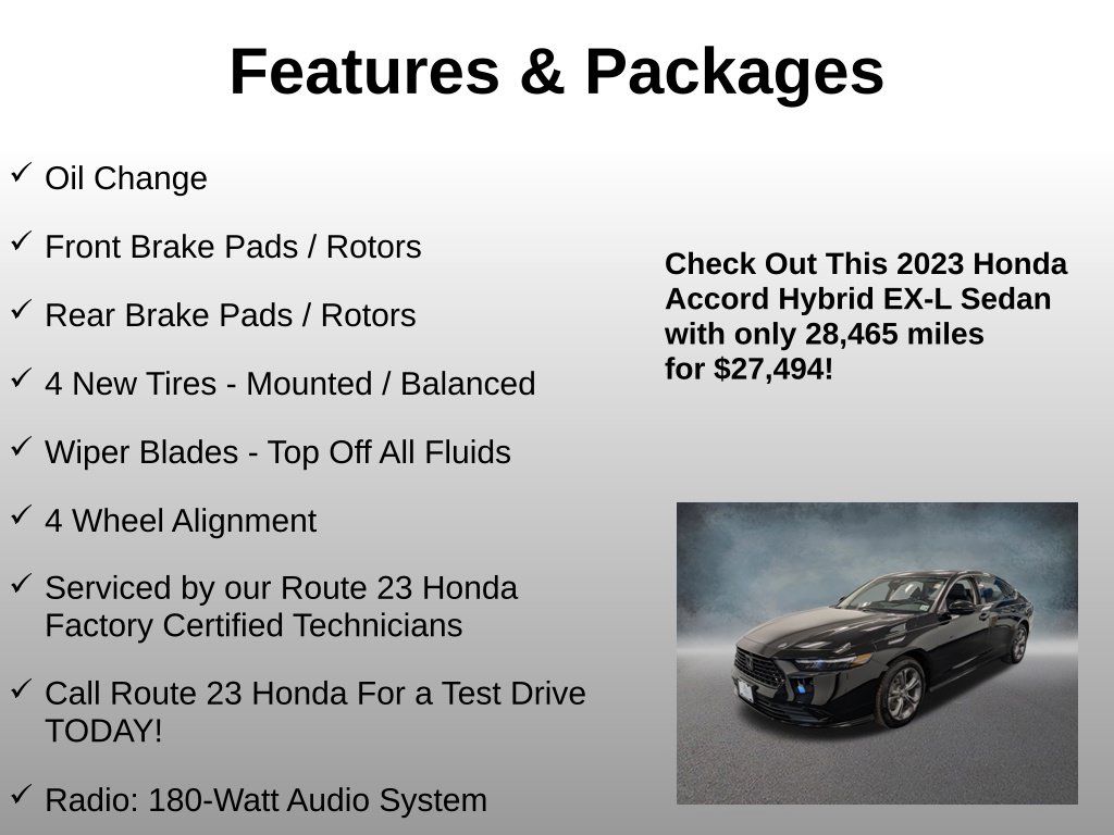 Used 2023 Honda Accord Hybrid EX-L Sedan
