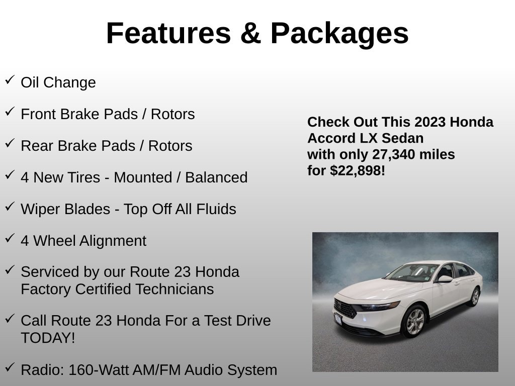 Used 2023 Honda Accord LX Sedan