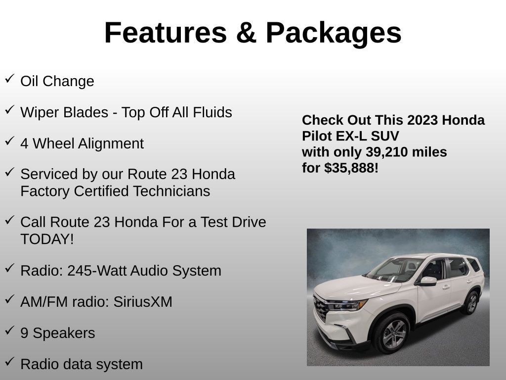 Used 2023 Honda Pilot EX-L 8 Passenger SUV
