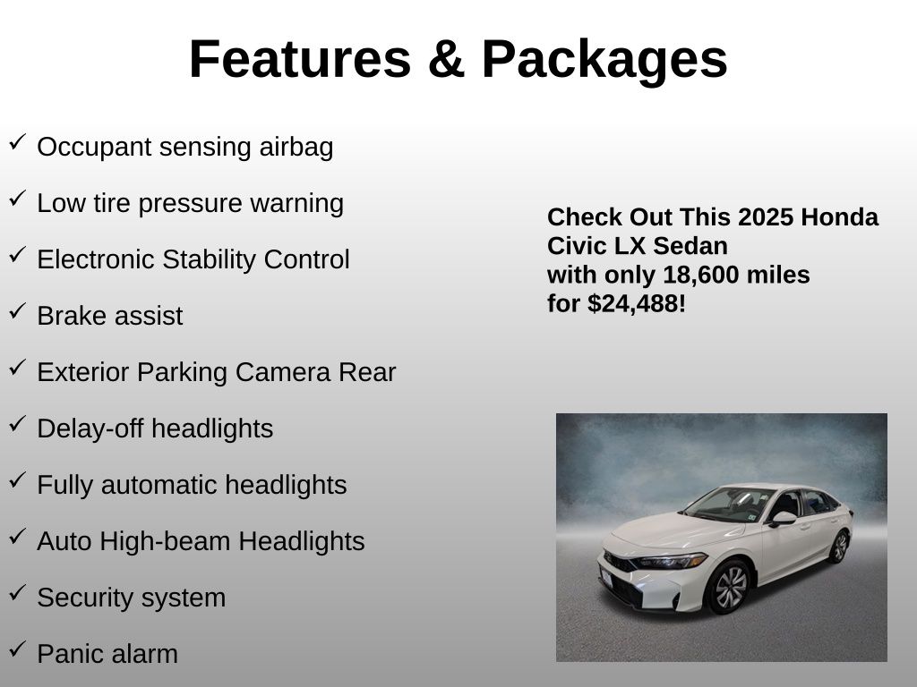 2025 Honda Civic LX - Photo 16